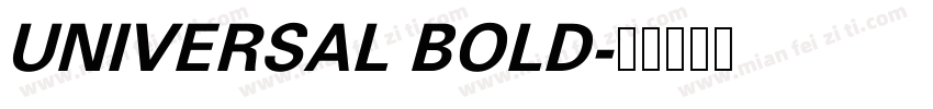 UNIVERSAL BOLD字体转换